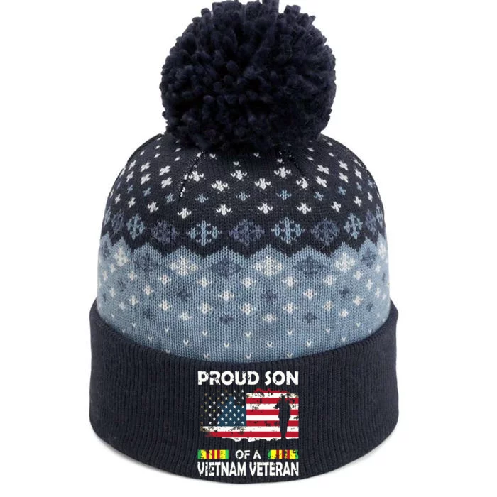 Proud Son Of A Vietnam Veteran Shirt | Vietnam War Vet The Baniff Cuffed Pom Beanie