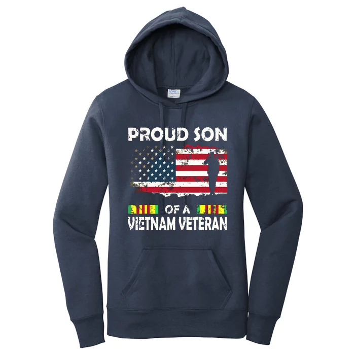 Proud Son Of A Vietnam Veteran Shirt | Vietnam War Vet Women's Pullover Hoodie