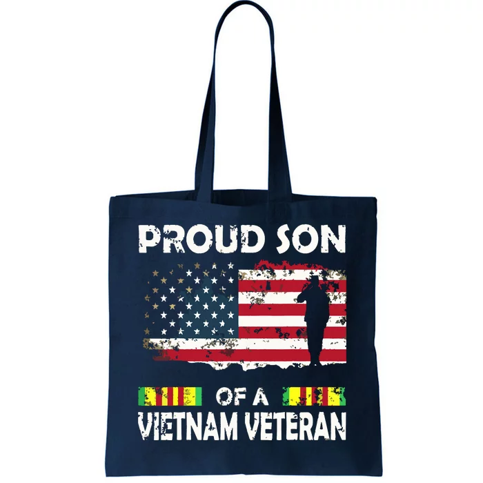 Proud Son Of A Vietnam Veteran Shirt | Vietnam War Vet Tote Bag