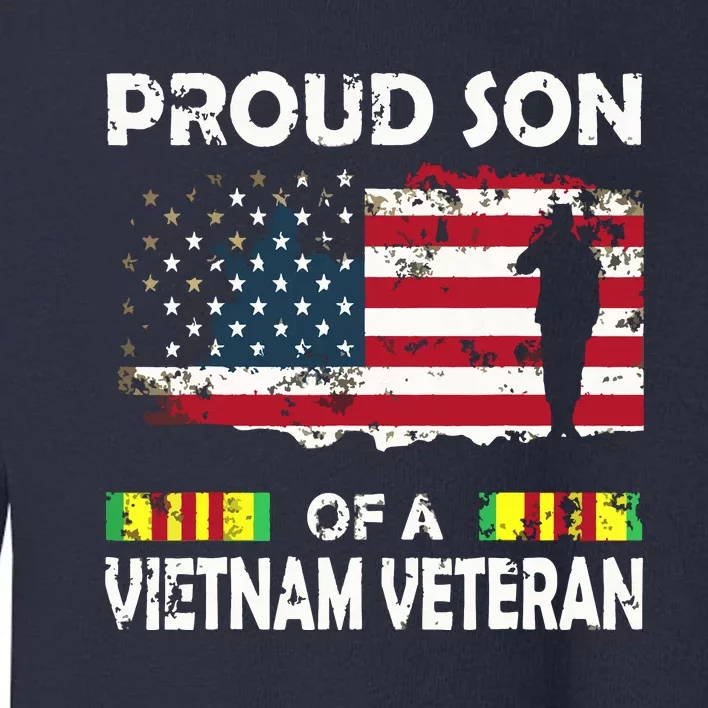 Proud Son Of A Vietnam Veteran Shirt | Vietnam War Vet Toddler Sweatshirt