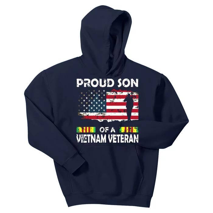 Proud Son Of A Vietnam Veteran Shirt | Vietnam War Vet Kids Hoodie