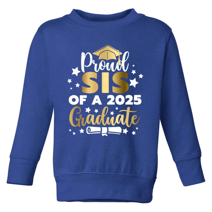 Proud Sis Of A 2025 Graduate Sister Senior 2025 Gift Toddler Sweatshirt