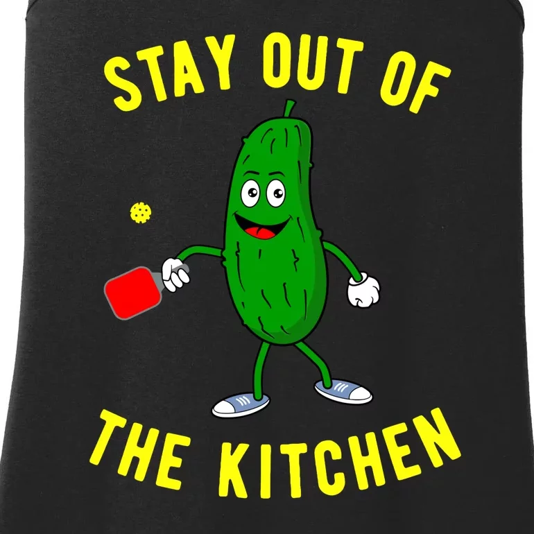 Pickleball Stay Out Of The Kitchen Funny Ladies Essential Tank