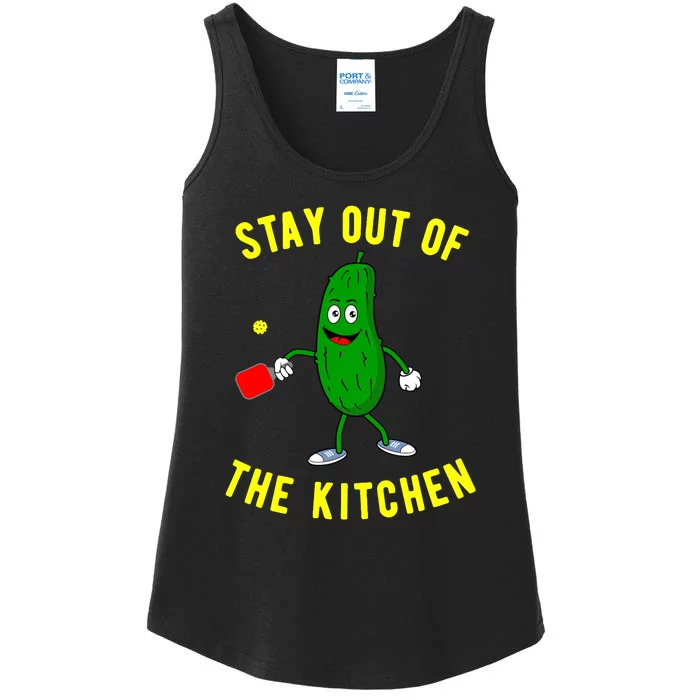 Pickleball Stay Out Of The Kitchen Funny Ladies Essential Tank