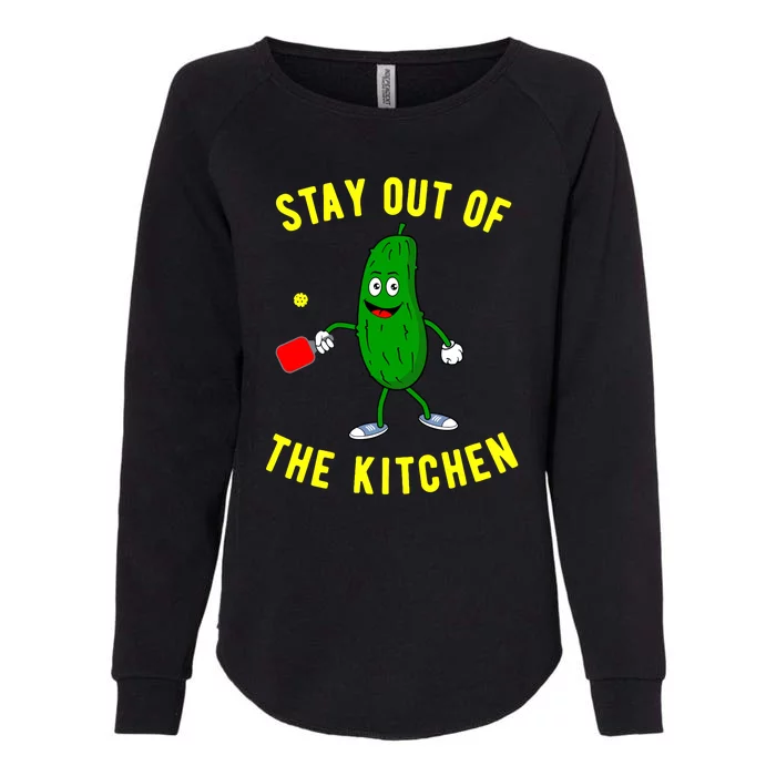 Pickleball Stay Out Of The Kitchen Funny Womens California Wash Sweatshirt