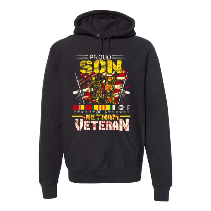 Proud Son Of A Vietnam Veteran, Vietnam War Vet Premium Hoodie