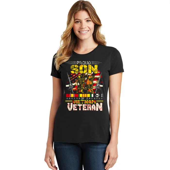 Proud Son Of A Vietnam Veteran, Vietnam War Vet Women's T-Shirt