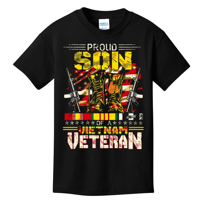 Proud Son Of A Vietnam Veteran, Vietnam War Vet Kids T-Shirt