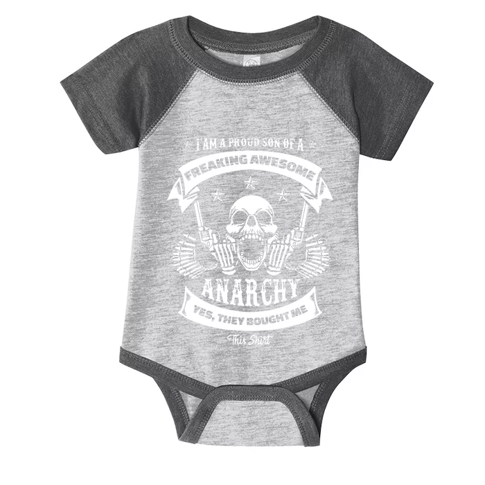 Proud Son Of An Anarchy Infant Baby Jersey Bodysuit