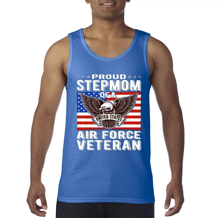 Proud Stepmom Of Us Air Force Veteran Patriotic Military Mom Gift Tank Top