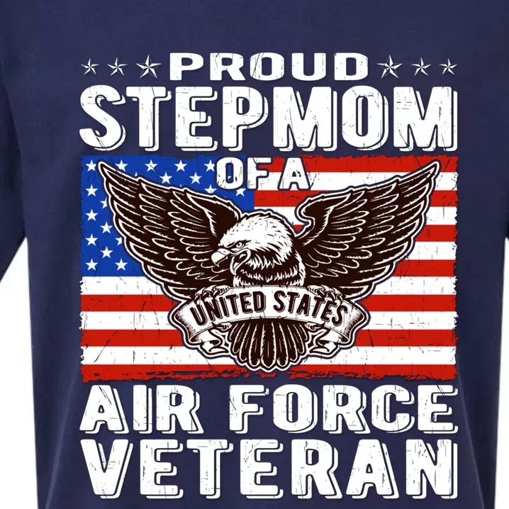 Proud Stepmom Of Us Air Force Veteran Patriotic Military Mom Gift Sueded Cloud Jersey T-Shirt