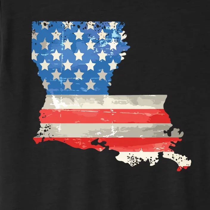 Patriotic State Of Louisiana Usa Flag ChromaSoft Performance T-Shirt