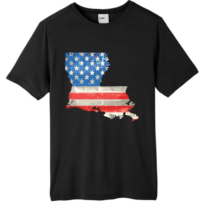 Patriotic State Of Louisiana Usa Flag ChromaSoft Performance T-Shirt