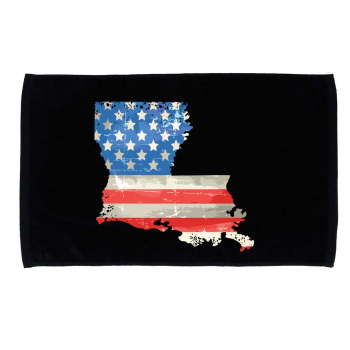 Patriotic State Of Louisiana Usa Flag Microfiber Hand Towel