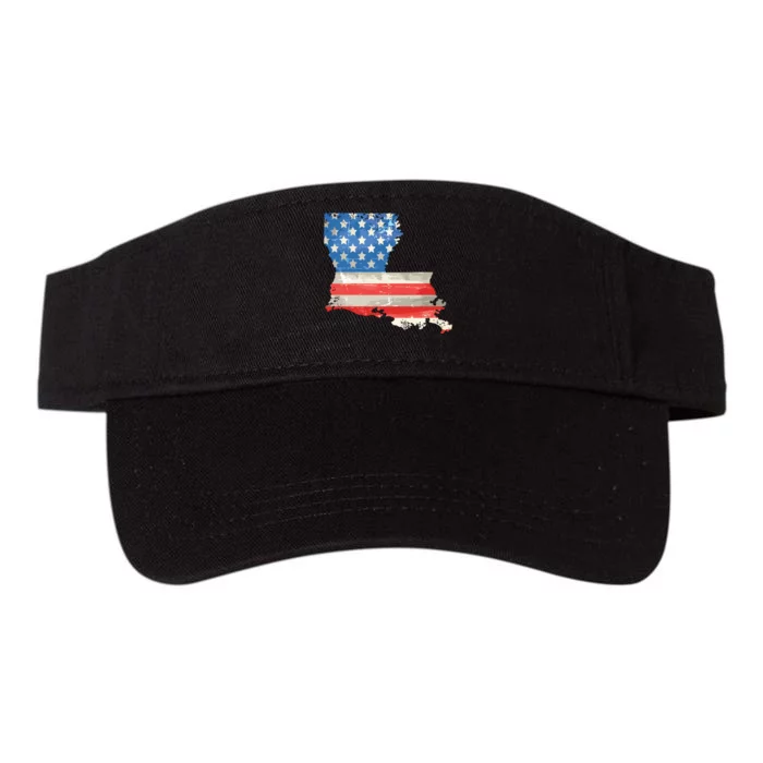 Patriotic State Of Louisiana Usa Flag Valucap Bio-Washed Visor