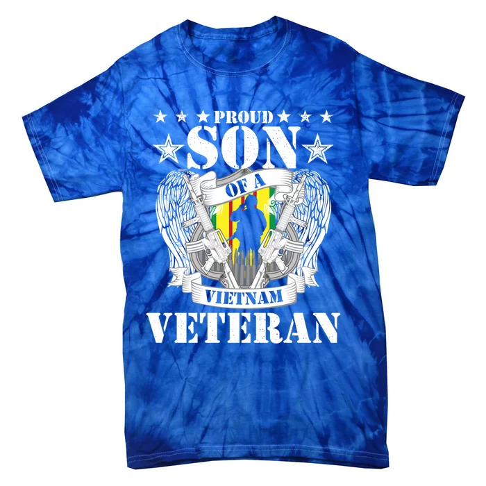 Proud Son Of A Vietnam Veteran Us Patriotic Veteran's Day Gift Tie-Dye T-Shirt