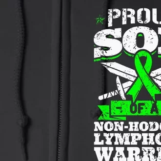 Proud Son Of A Non Hodgkin Lymphoma Warrior Awareness Full Zip Hoodie