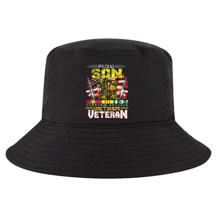 Proud Son Of A Vietnam Veteran Vietnam War Vet Cool Comfort Performance Bucket Hat