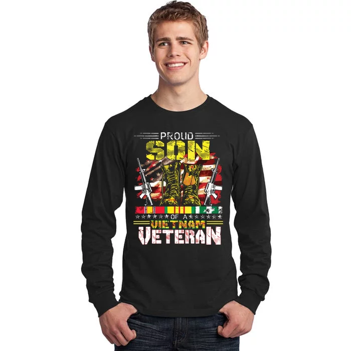 Proud Son Of A Vietnam Veteran Vietnam War Vet Tall Long Sleeve T-Shirt