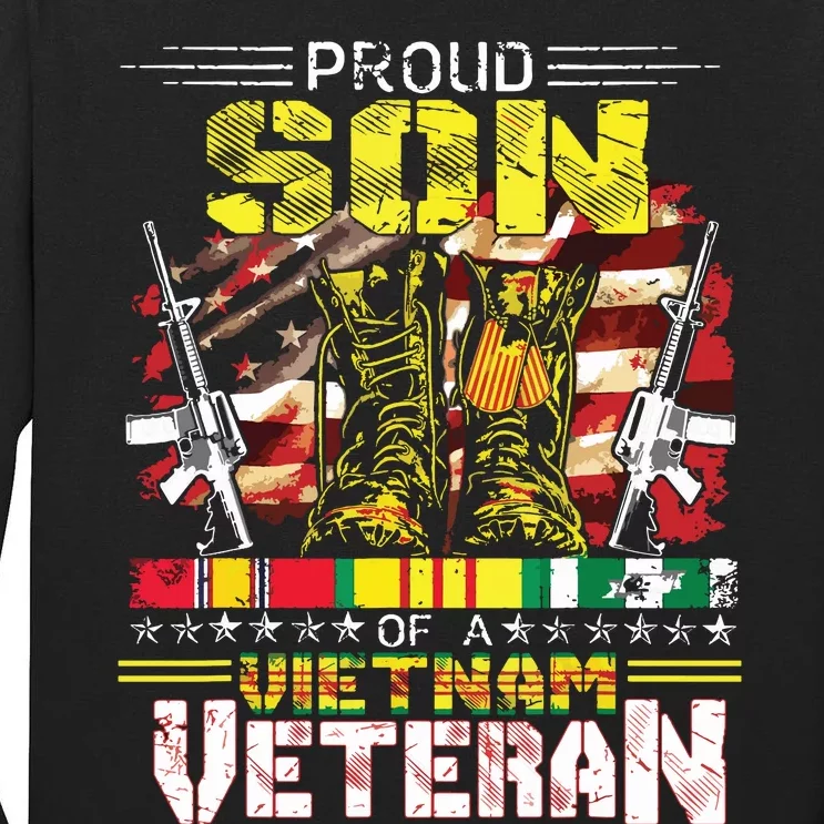 Proud Son Of A Vietnam Veteran Vietnam War Vet Tall Long Sleeve T-Shirt