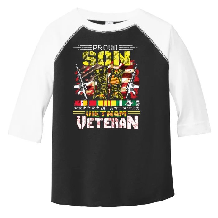 Proud Son Of A Vietnam Veteran Vietnam War Vet Toddler Fine Jersey T-Shirt