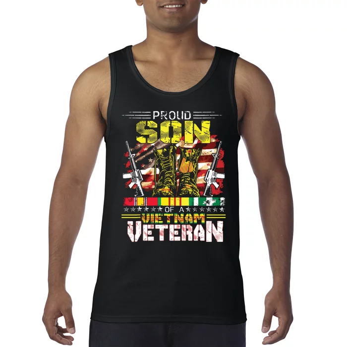 Proud Son Of A Vietnam Veteran Vietnam War Vet Tank Top