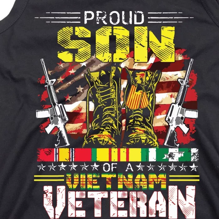 Proud Son Of A Vietnam Veteran Vietnam War Vet Tank Top