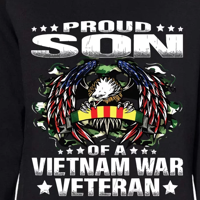 Proud Son Of A Vietnam War Veteran Military Vets Child Gift Womens California Wash Sweatshirt