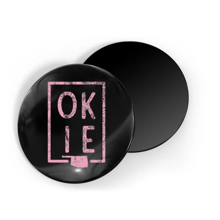 Pink State of Oklahoma Okie Magnet