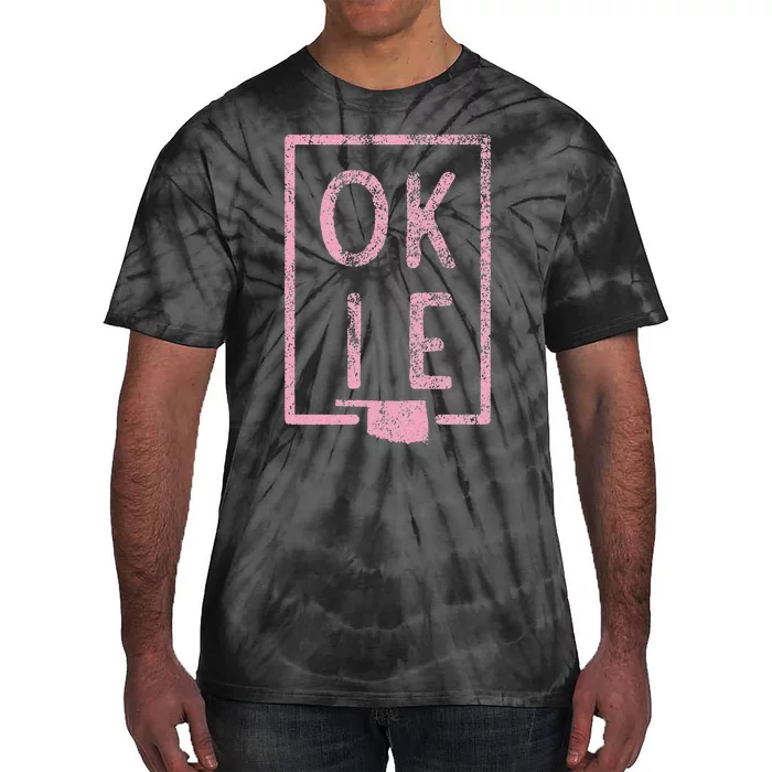 Pink State of Oklahoma Okie Tie-Dye T-Shirt