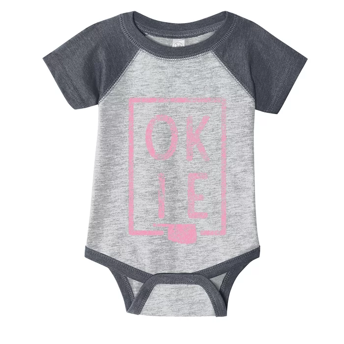 Pink State of Oklahoma Okie Infant Baby Jersey Bodysuit