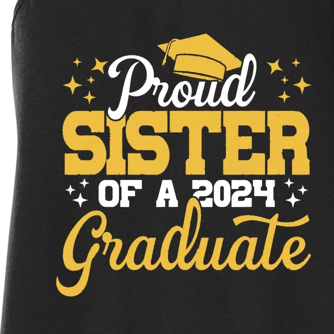 Proud Sister Of A Class Of 2024 Graduate Senior Sister 24 Women's Racerback Tank