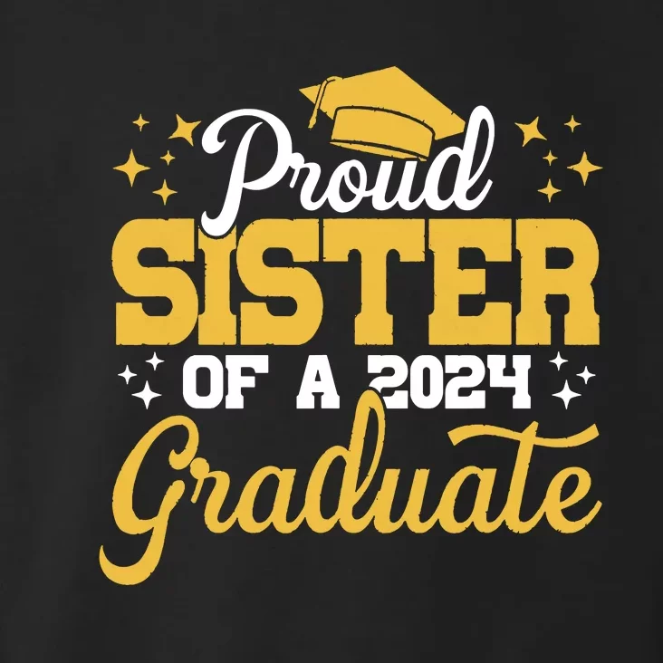 Proud Sister Of A Class Of 2024 Graduate Senior Sister 24 Toddler Hoodie