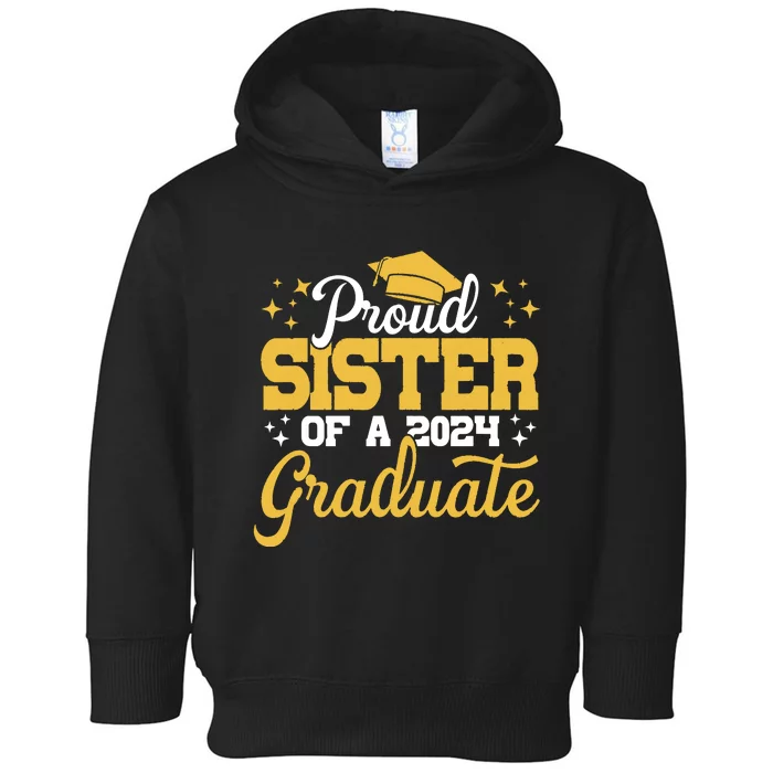 Proud Sister Of A Class Of 2024 Graduate Senior Sister 24 Toddler Hoodie