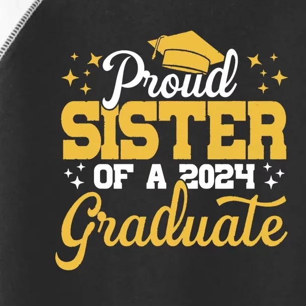 Proud Sister Of A Class Of 2024 Graduate Senior Sister 24 Toddler Fine Jersey T-Shirt