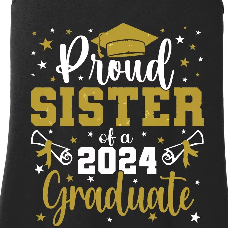 Proud Sister Of A Class Of 2024 Graduate Senior Graduation Ladies Essential Tank