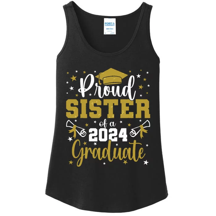 Proud Sister Of A Class Of 2024 Graduate Senior Graduation Ladies Essential Tank