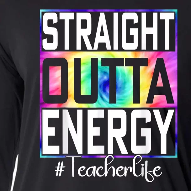 Paraprofessional Straight Outta Energy Teacher Life Cooling Performance Long Sleeve Crew