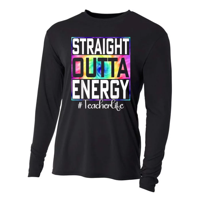 Paraprofessional Straight Outta Energy Teacher Life Cooling Performance Long Sleeve Crew