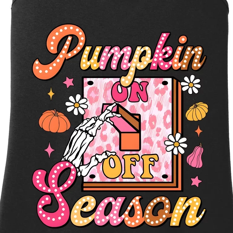 Pumpkin Season On Off Fall Vibes Ladies Essential Tank