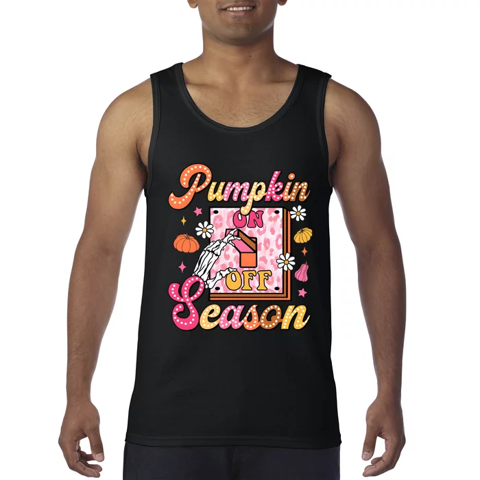 Pumpkin Season On Off Fall Vibes Tank Top