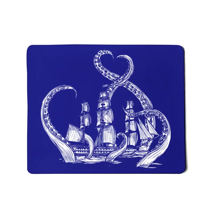 Pirate Ship Octopus Buccaneer Freebooter Crossed Bones Skull Gift Mousepad