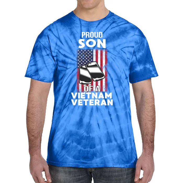 Proud Son Of A Vietnam Veteran Soldier Pride Veterans Day Funny Gift Tie-Dye T-Shirt