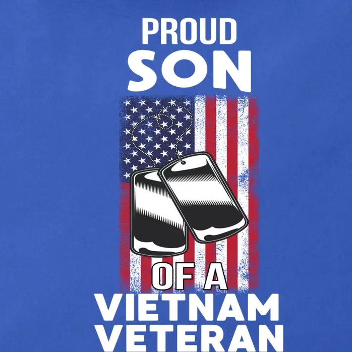 Proud Son Of A Vietnam Veteran Soldier Pride Veterans Day Funny Gift Zip Tote Bag