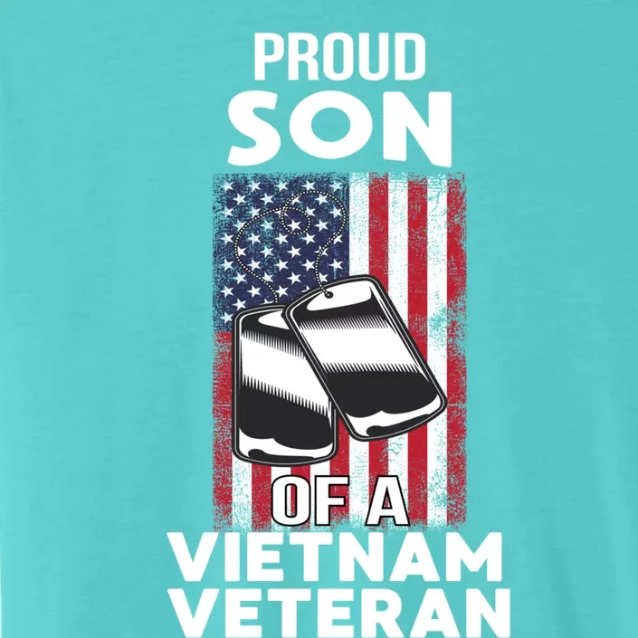 Proud Son Of A Vietnam Veteran Soldier Pride Veterans Day Funny Gift ChromaSoft Performance T-Shirt