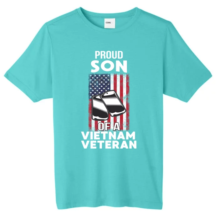 Proud Son Of A Vietnam Veteran Soldier Pride Veterans Day Funny Gift ChromaSoft Performance T-Shirt