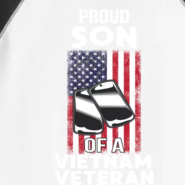 Proud Son Of A Vietnam Veteran Soldier Pride Veterans Day Funny Gift Toddler Fine Jersey T-Shirt