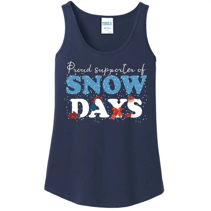 Proud Supporter Of Snow Days Funny Winter Ladies Essential Tank