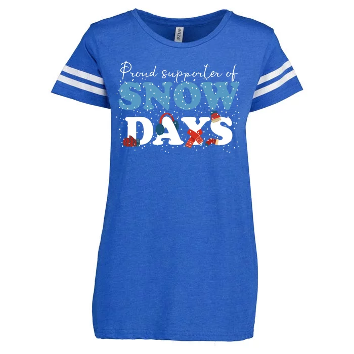 Proud Supporter Of Snow Days Funny Winter Enza Ladies Jersey Football T-Shirt