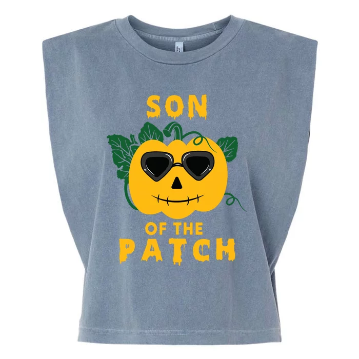 Pumpkin Son Of The Patch Halloween Matching Family Pj Garment-Dyed Women's Muscle Tee